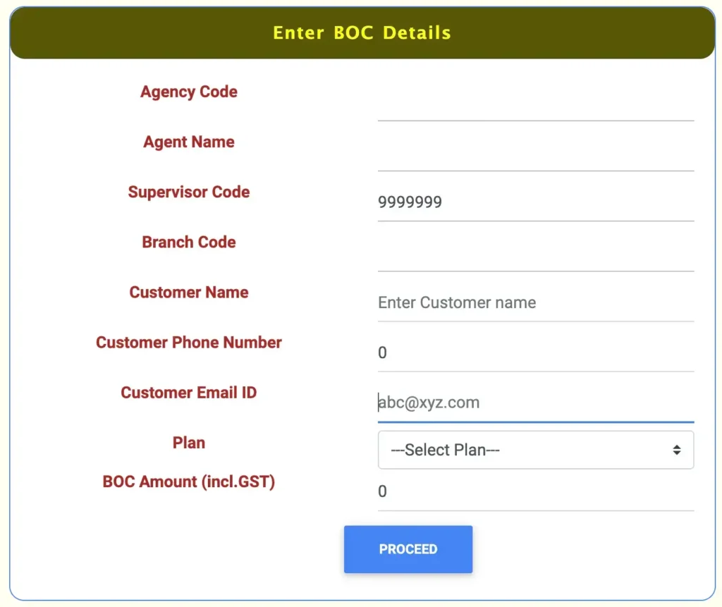 LIC BOC in Ananda 2.0