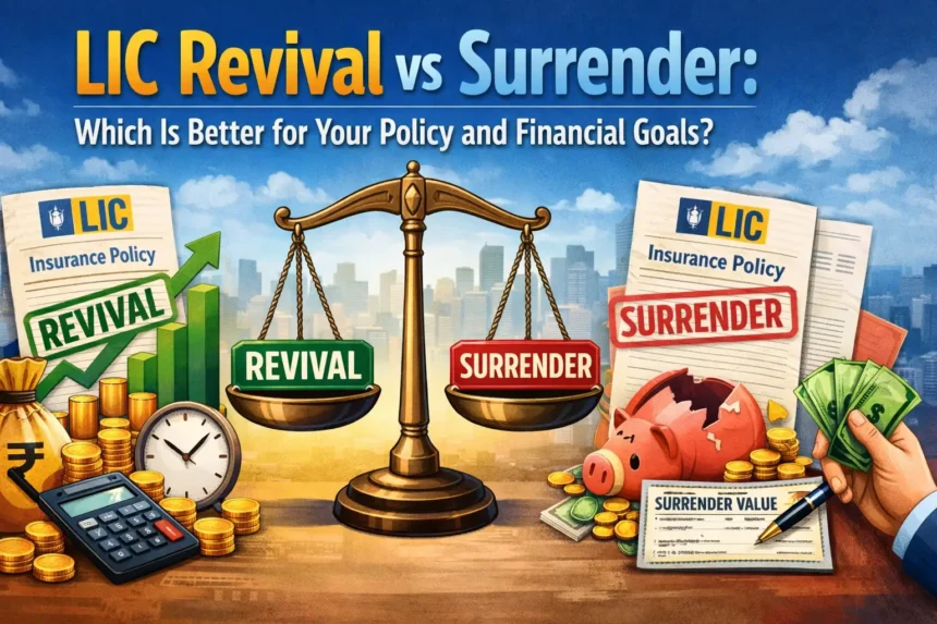 LIC Revival vs Surrender: Which Is Better for Your Policy and Financial Goals? 1 LIC Revival vs Surrender