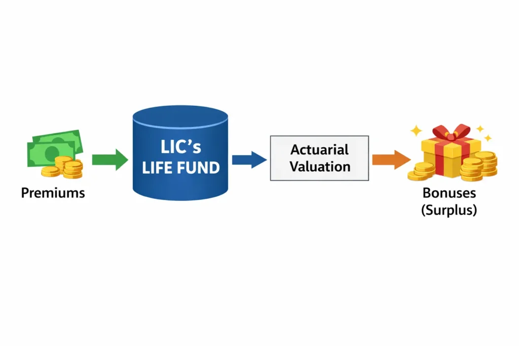 LIC Bonus Rates Last 10 Years: Trend Analysis, Examples & Investor Guide 3 LIC’s life fund, actuarial valuation, and surplus